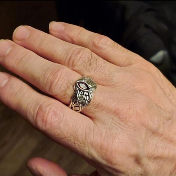 Fashion Viking Cubic Zirconia Rings Men Hip Hop Punk Jewelry Ring Sizes 7 and 9 - Picture 6 of 10